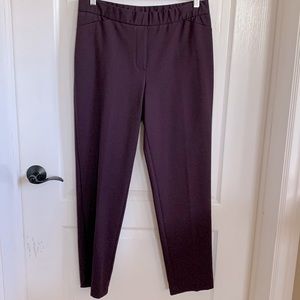 J Jill Ponte Slim leg pant. Plum color.